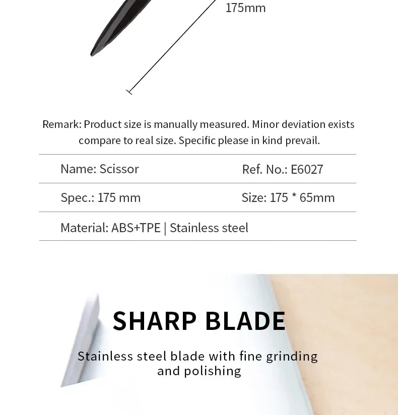 DELI Soft Handle Scissors for Office & Home Use - Durable Sharp Handcraft Scissors for Crafting & Office Supplies