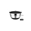 Mixing Bowls with Lids and Non-Slip Bases, Stainless Steel Mixing Bowls Set for Baking, Nesting Storage Bowls, JT227, 6 Pcs