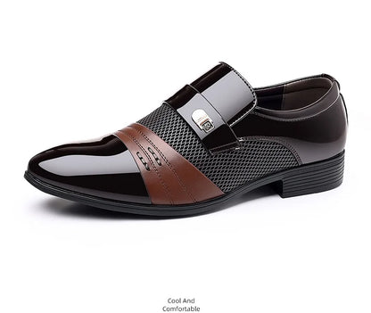 Oxford Shoes Men's Luxury Lacquer Wedding Shoe Pointed Toe Dress Shoes for Men Classic Business Men Leather Shoes Big Size 38-48