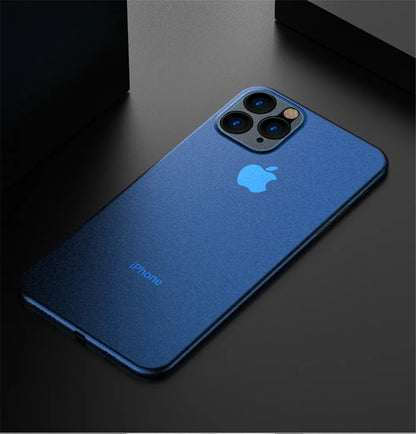 Nueva funda ultrafina mate de PP de 0,2 mm para iPhone 11, 12, 13, 14, 15 Pro, X, XR, Xs Max, 13 mini, 7, 8 Plus, SE 2020, carcasa rígida de PC transparente.
