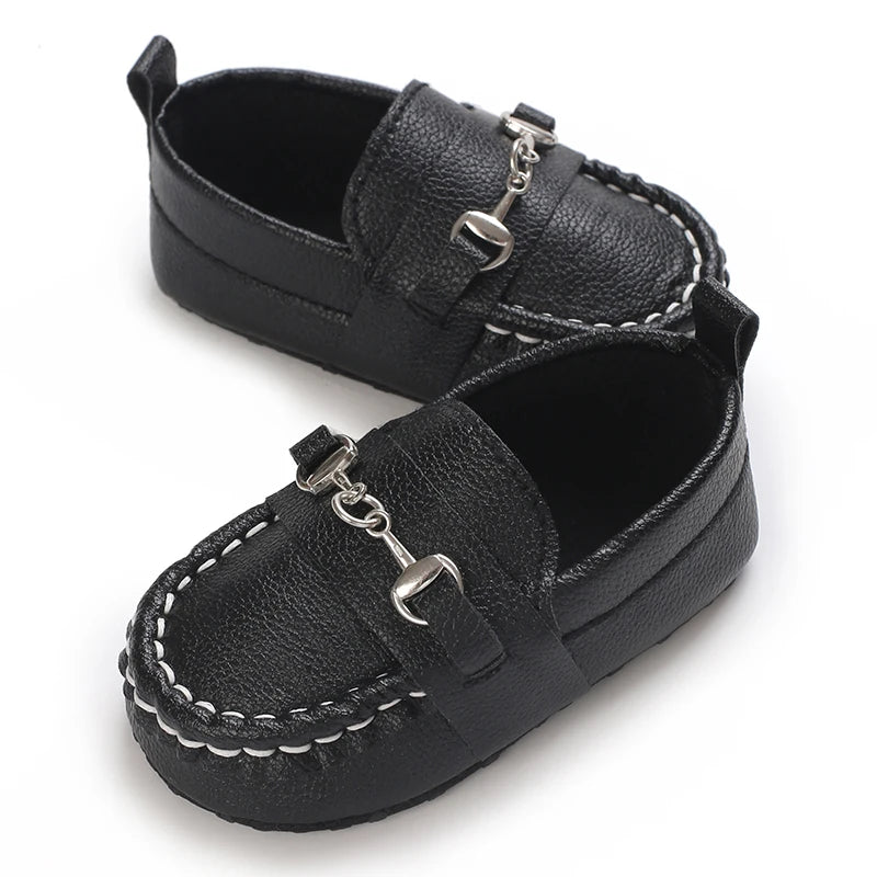 Casual Slip On Low Top Loafer Shoes For Baby Boys, Lightweight Comfortable Non Slip Flat Shoes For Indoor Outdoor Walking