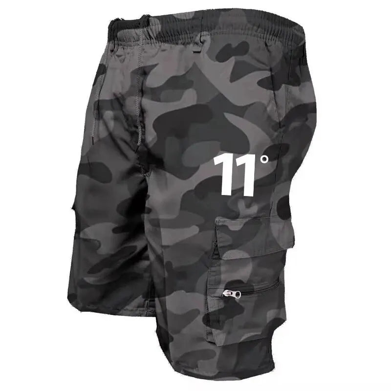 Pantalones cortos cargo para exteriores, monos para hombre, pantalones cortos de ciclismo con cintura elástica, multibolsillos, holgados, para trabajo, para playa, deportivos, estampados