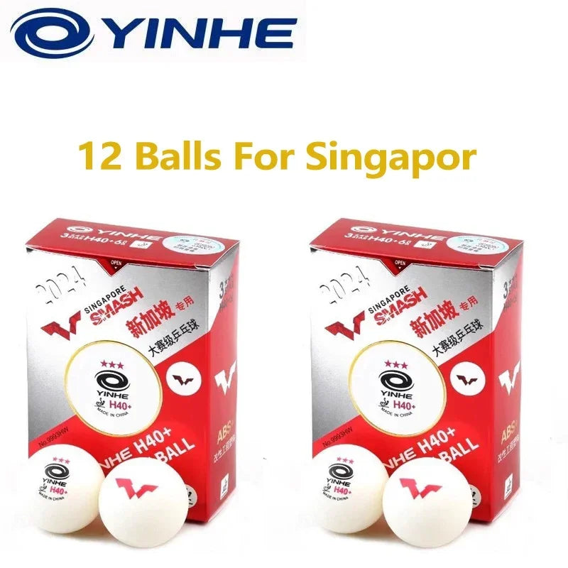 Original Yinhe WTT Ping Pong Balls 2024 Singapore Grand Slam Table Tennis Balls Seam H40+ ABS New Materials Ping Pong Balls