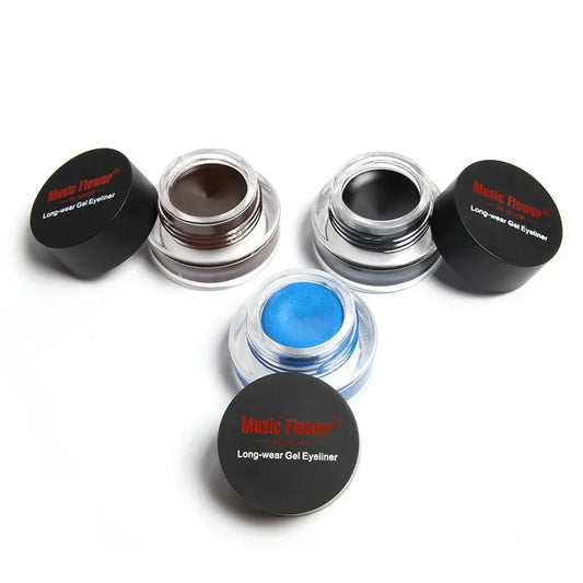 Oferta especial: Delineador de ojos en gel morado, negro, azul y marrón, resistente al agua y a las manchas, kit de maquillaje M1009. 