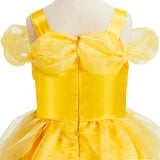 Children Princess Costume Kids Halloween Carnival Beauty Beast Birthday Party Clothes Girl Yellow Belle Cosplay Dress Up