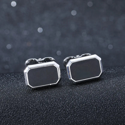 1Pair French Square Cufflinks Fashion Men's Business Banquet Suit Shirt Cuffs Buttons Luxury Wedding Cuff Links Gifts 2024 Trend