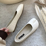 Women Flats Tabi Ninja Shoes Woman Ladies Microfiber Leather Comfy  Flats Split Toe Slippers Soft Bottom Loafers Solid Brief La