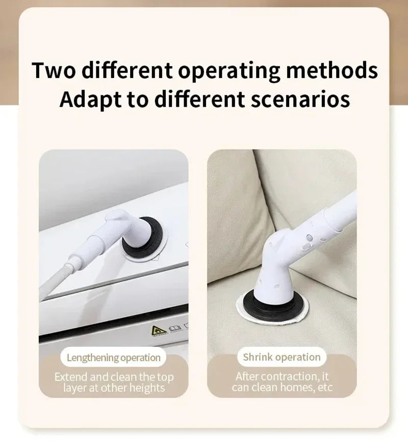 Xiaomi 6-in-1 Electric Cleaning Brush 2000mAh Cordless Electric Rotary Cleaning Brush Shower Cleaning Brush Kitchen Bathroom