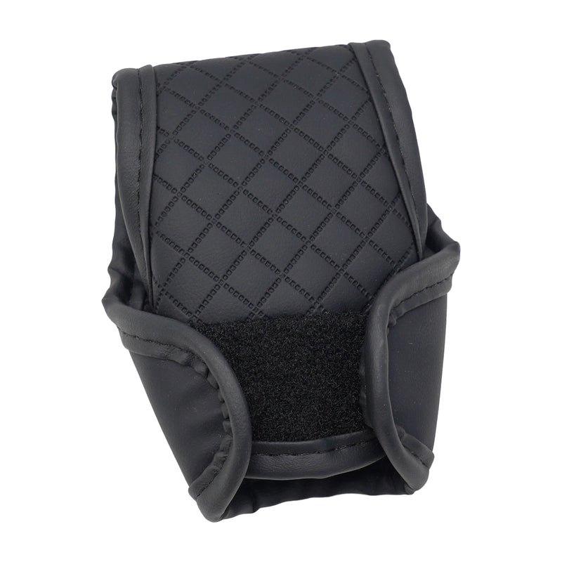 1 funda de cuero sintético para palanca de cambios de coche, protector de pomo de cambio, accesorios interiores de automóvil.