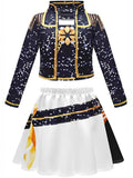 Children Girls Movie Kpop Mira Cosplay Costume Print Demon Hunters Zoey Rumi Cosplay Carnival Show Clothes Kids Girl Huntrix Set