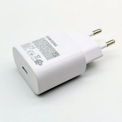 Cargador superrápido Samsung tipo C de 25 W para Galaxy S24, S23, S20, S21, S22 Plus, Note 20, 10, A55, A35, A25, A15, Z Flip Fold 6, 5, 4, 3