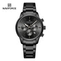 NAVIFORCE NF8076 Sports Watches for Men Stainless Strap Quartz 3ATM Waterproof Shockproof New Fashionable Clock