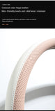 Perforated Nappa Leather Car Steering Wheel Cover Warm in Winter and Cool in Summer, Universal 15 Inch,  Anti-Slip, Odorless