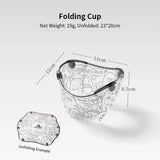 Outdoor Lightweight Folding Tableware Portable Bowl Dinner Plate Coffee Filter Funnel Water Cup Multi-purpose Camping Tableware