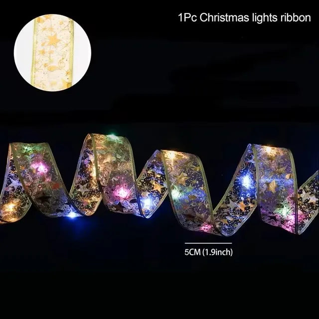 Fita de natal luz de fadas corda feliz natal decorações para casa 2024 cristmas ornamento natal navidad presentes ano novo 2025