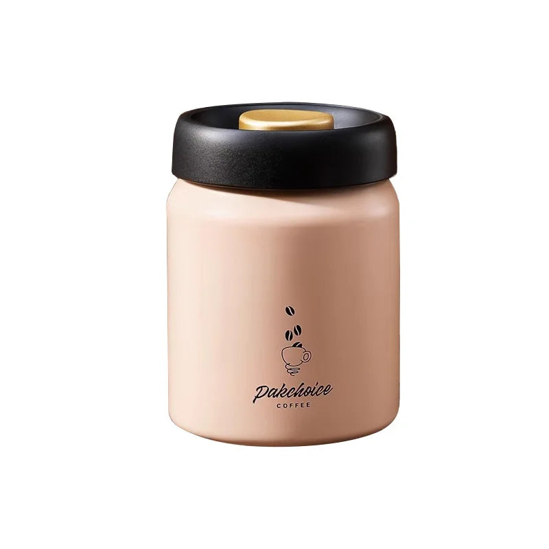 316 Stainless Steel Vacuum Coffee Storage Container Airtight Light-proof Tea Spice Food Storage Jar Kitchen Tool