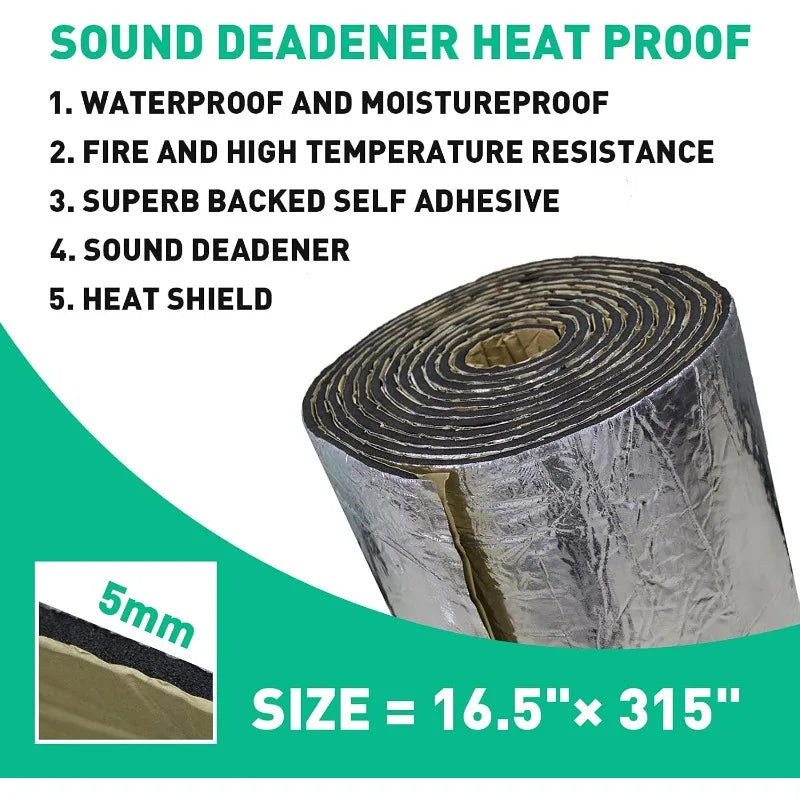Automotive Thermal and Acoustic Insulation Insulating Mat 5mm 10mm Thick Aluminium Foil Heat Insulation Cotton Door Bonnet