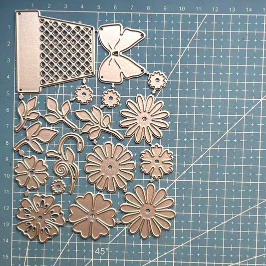 Floral metal cutting dies for DIY paper card embossing, scrapbooking, and album decoration