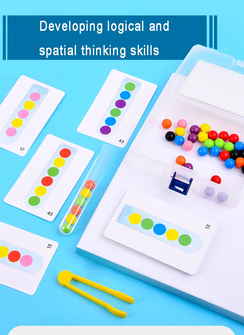 Children's fine motor training toys, concentration training, clip bead game, early education tools, Montessori education