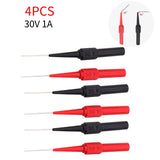 2/4/6pcs Insulation Piercing Needle Pin Non-Destructive Multimeter Test Probe 10A 600V for 2mm Test Lead Multimeter Test Probes