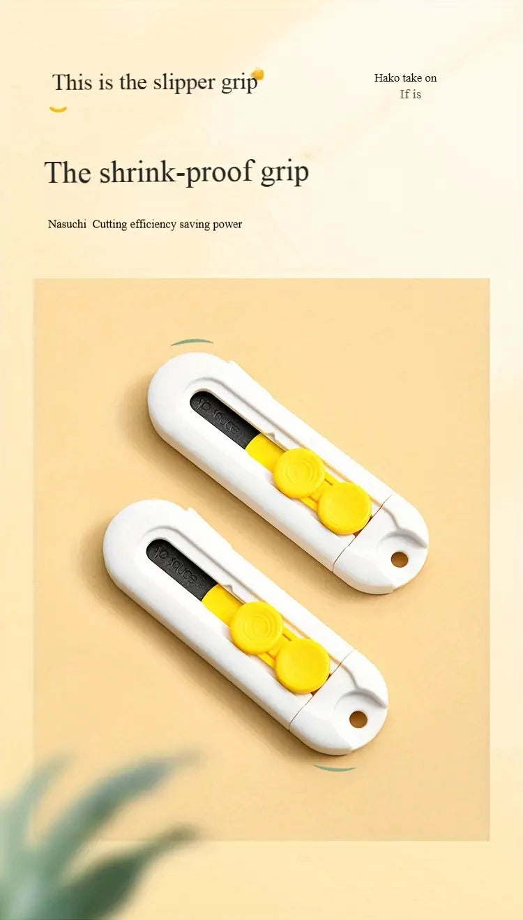1pc, magnetic mini box cutter Portable box cutter Letter opener and paper cutter Retractable blade Durable ABS material mini box