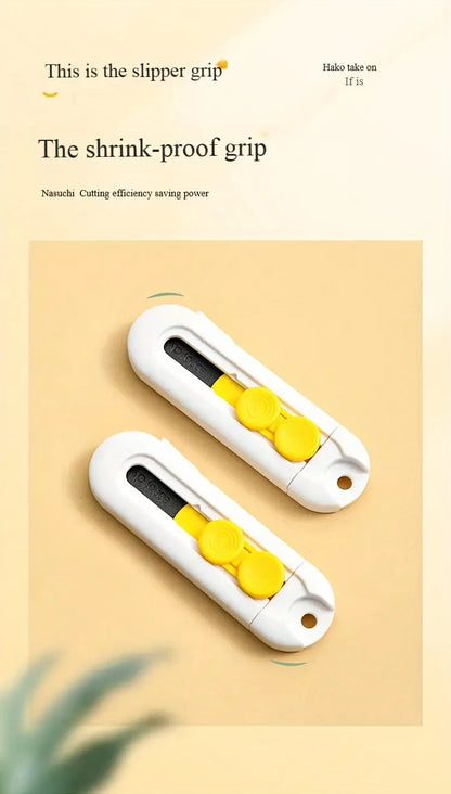 1pc, magnetic mini box cutter Portable box cutter Letter opener and paper cutter Retractable blade Durable ABS material mini box