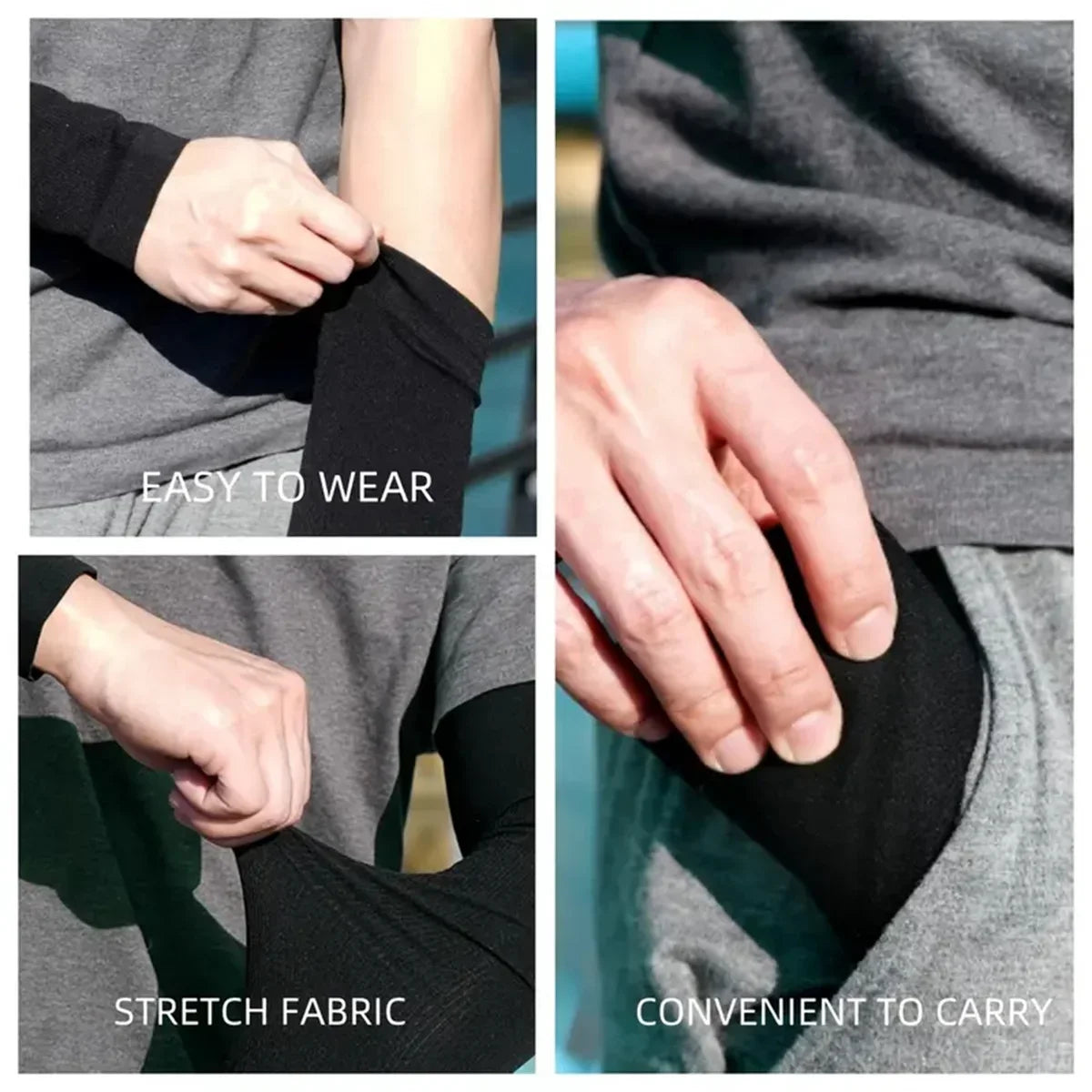 kkjoy 6 Pairs Unisex Cooling Arm Sleeves Compression Breathable Moisture Wicking for Men Women Sports Outdoor UV Protection