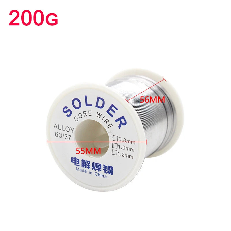 50g-200g Rosin Core Tin Solder Wire 63/37 Solder Wire  Dia 0.8MM/1.0MM High Purity Fusible Tin Easy Melt Wire Circuit Repair