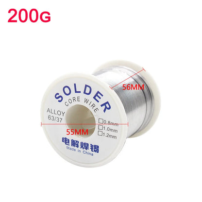 50g-200g Rosin Core Tin Solder Wire 63/37 Solder Wire  Dia 0.8MM/1.0MM High Purity Fusible Tin Easy Melt Wire Circuit Repair