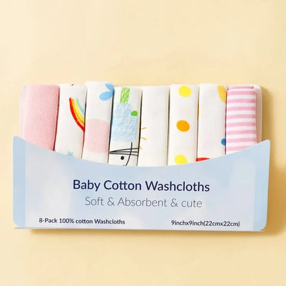 5/8 Pcs Cotton Newborn Baby Towels Set Saliva Towel Nursing Towel Baby Boys Girls Bebe Toalha Washcloth Handkerchief Cloth Wipes