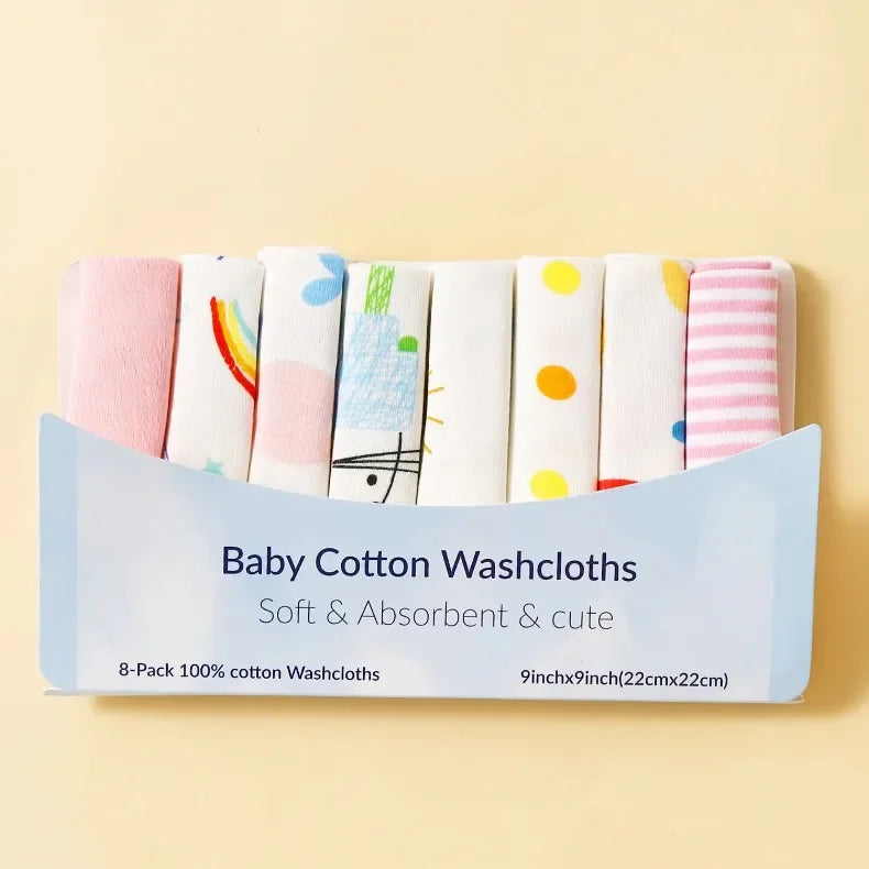 Juego de toallas de algodón para bebés recién nacidos (5/8 piezas), toalla de saliva, toalla de lactancia, toalla para bebés, niños y niñas, toallitas de tela, pañuelos.