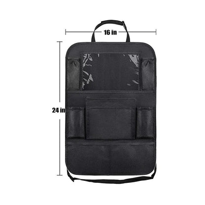 Car Backseat Organizer with Touch Screen Tablet Holder Auto Storage Pockets Cover Car Seat Back Protectors Car Accessories