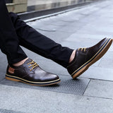 Men Oxfords Genuine Leather Dress Shoes Brogue Lace Up Italian Mens Casual Shoes Luxury Brand Moccasins Loafers Plus Size 38-48