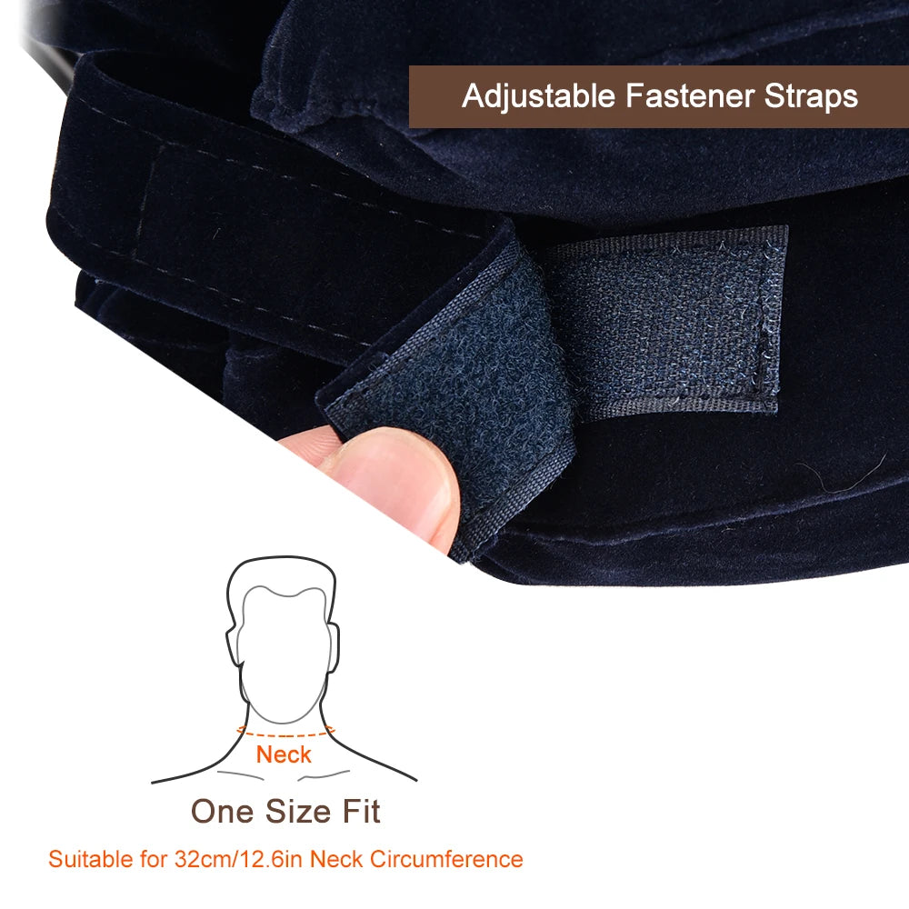Collarín cervical inflable con tracción cervical, soporte para tractor, almohada de masaje, alivio del dolor, relajación, cuidado de la salud, camilla para cuello y cabeza.