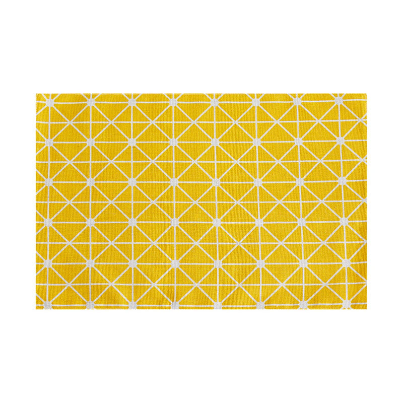 4 Pcs/Set Simple Tableware Mat Rectangle Individual Placemats Heat Insulation Dining Table Mat Table Decoration And Accessories