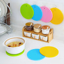 18/14cm Round Heat Resistant Silicone Mat Drink Cup Coasters Non-slip Pot Holder Table Placemat Kitchen Accessories Onderzetters