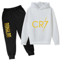 2024 Cristiano Ronaldo CR7 Cosplay Costumes Kids Football Idol Hoodie Set Pants Kids Boys High Quality Tops Girls Clothing Sets