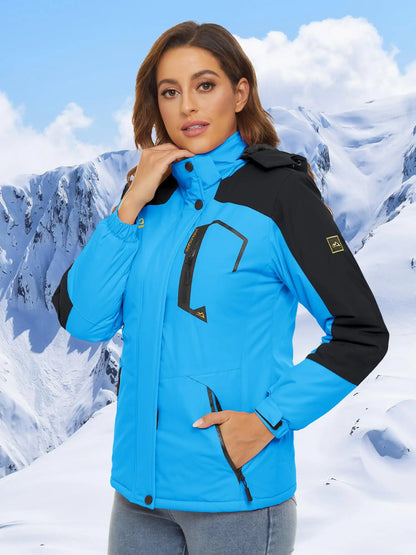 TACVASEN Chaqueta de esquí y snowboard de invierno para mujer, forro polar térmico, impermeable, informal, para trabajo, lluvia, cortavientos, parka