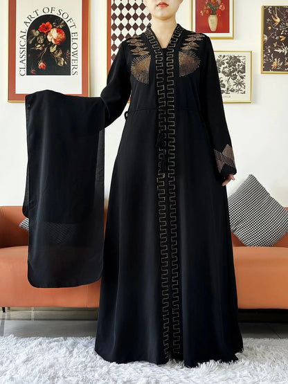Vestido elegante de gasa para mujer, abaya abierta con cremallera, ropa musulmana, cárdigan islámico, abaya, nuevo