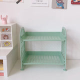 Desktop Stationery Rack Storage Holder Multi-Functional Plastic Shelf Makeup Organizer Office Dormitory Desk Organizer Shelf