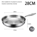 26/28/30cm German Pure Titanium Frying Pan Non-stick Frying Pan Uncoated Fish Scale Hammer Pattern Titanium Alloy Cookware