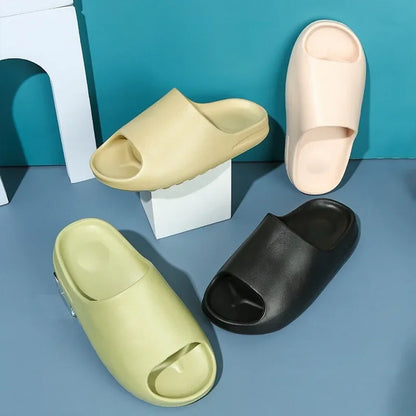 Zapatillas de moda para mujer, planas, ligeras, de EVA, para el baño, cómodas, para parejas, para interiores y ducha.