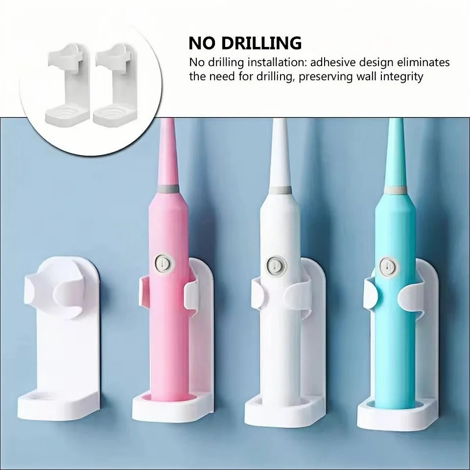 1-4PCS Electric Toothbrush Wall-Mounted Holder Space Saving No Punching Bathroom Accessories Toothbrush Stand Rack Organizer
