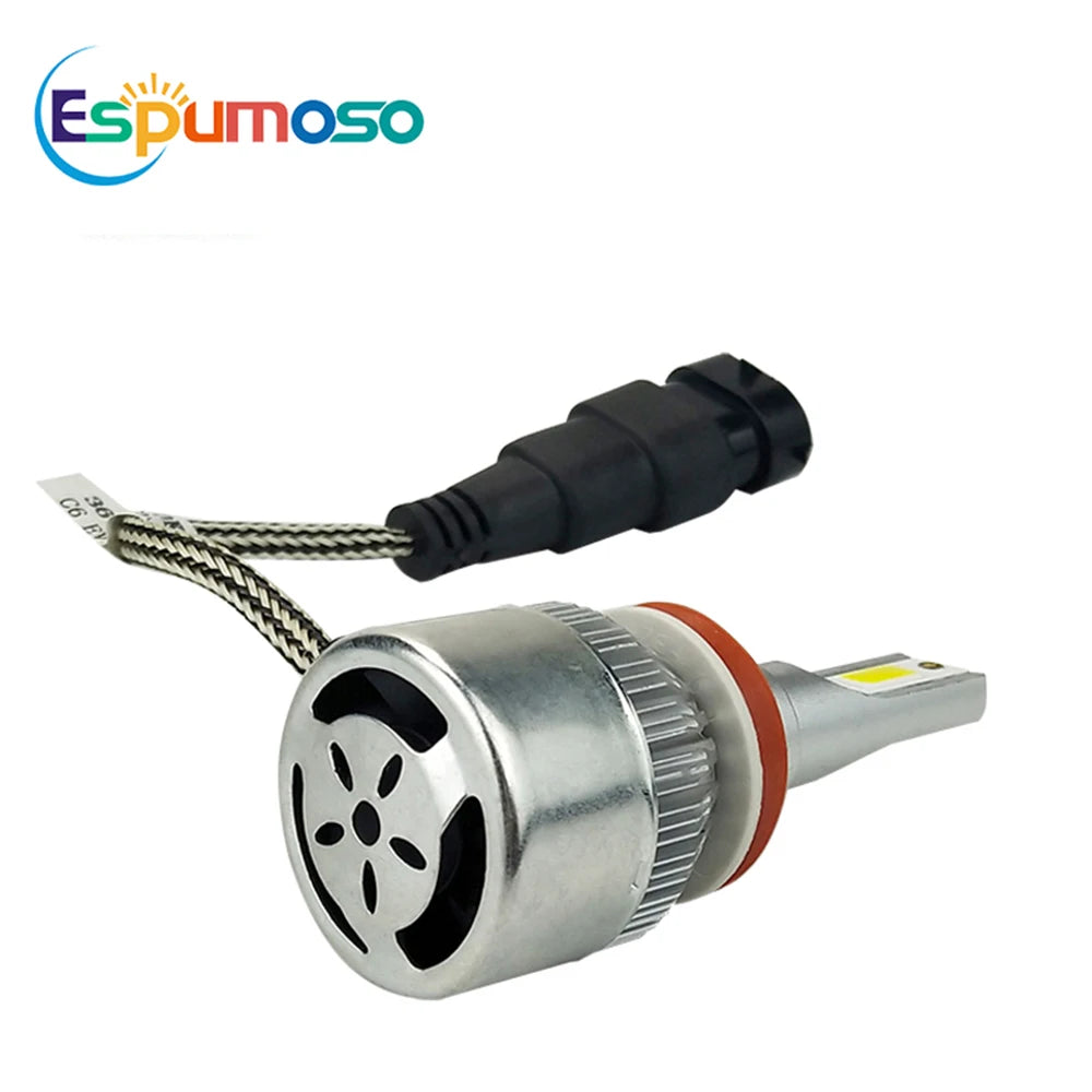 2 bombillas LED C6 H7 para faros delanteros de coche, H10, H4, H8, H9, H11, H13, 9004, 9005, 9006, 9007, 880, H27.