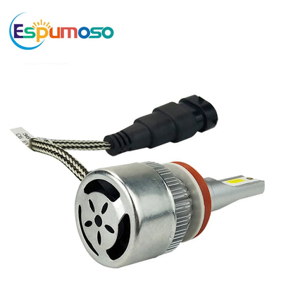 2 bombillas LED C6 H7 para faros delanteros de coche, H10, H4, H8, H9, H11, H13, 9004, 9005, 9006, 9007, 880, H27.