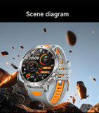 New 1400mAh Big Battery Smart Watch Men Outdoor GPS Flashlight IP68 Waterproof Bluetooth Call AMOLED Military Sports Smartwatch