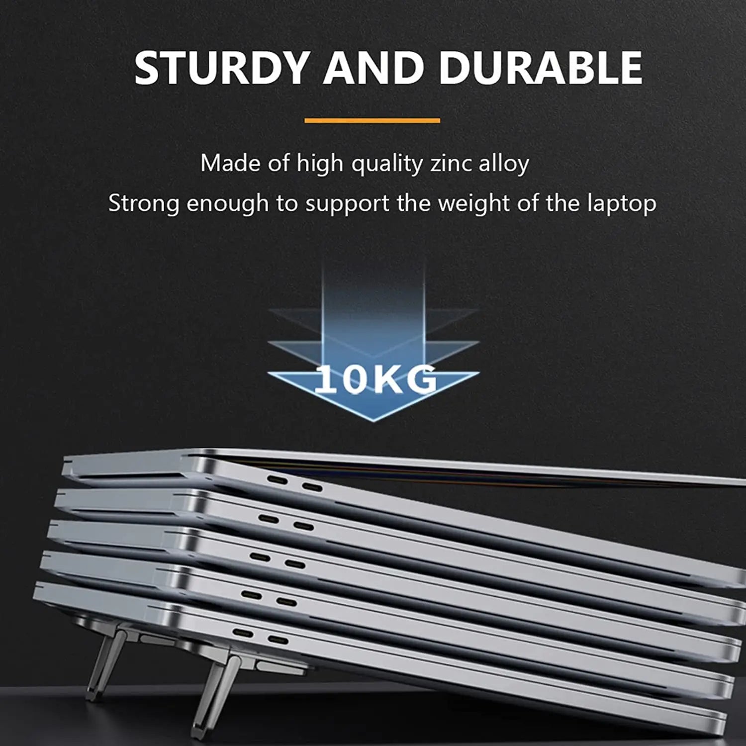 Aluminium Self-Adhesive Laptops Stand Invisible Computer Keyboards Stand Bracket for Desk Foldable Notebook Feet for MacBook Pro