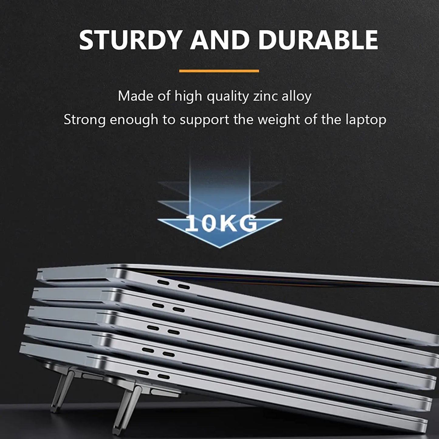 Aluminium Self-Adhesive Laptops Stand Invisible Computer Keyboards Stand Bracket for Desk Foldable Notebook Feet for MacBook Pro