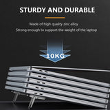 Aluminium Self-Adhesive Laptops Stand Invisible Computer Keyboards Stand Bracket for Desk Foldable Notebook Feet for MacBook Pro