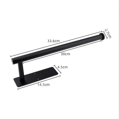 Stainless Steel Toilet Roll Holder Self Adhesive in Bathroom Tissue Paper Holder Black Finish Easy Installation no Screw